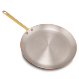 Mauviel 1830 M'Heritage M'150 B Copper Crepe Pan With Brass Handle, 11.8-In