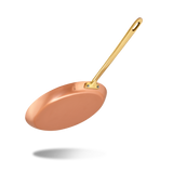 Mauviel 1830 M'Heritage M'150 B Copper Crepe Pan With Brass Handle, 10.2 In