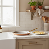Mauviel 1830 M'Heritage M'150 B Copper Crepe Pan With Brass Handle, 10.2 In