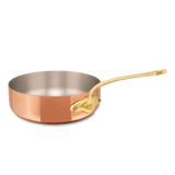 Mauviel 1830 M'Heritage M'150 B Copper Saute Pan With Lid, Brass Handle