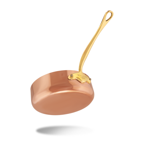 Mauviel 1830 M'Heritage M'150 B Copper Saute Pan With Lid, Brass Handle