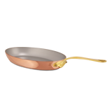 Mauviel 1830 M'Heritage M'150 B Copper Oval Frying Pan With Brass Handle