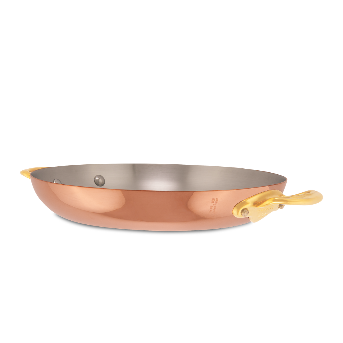 Mauviel 1830 M'Heritage M'150 B Copper Round Pan With Brass Handles
