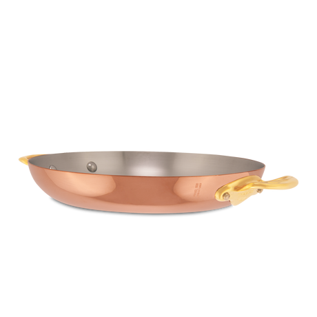 Mauviel 1830 M'Heritage M'150 B Copper Round Pan With Brass Handles