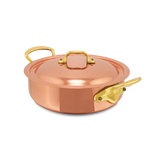 Mauviel 1830 M'Heritage M'150 B Copper Rondeau With Lid and Brass Handles