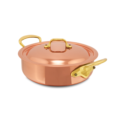 Mauviel 1830 M'Heritage M'150 B Copper Rondeau With Lid and Brass Handles