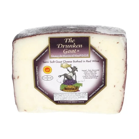 Drunken Goat semi-soft goat cheese with red wine rind, premium French pantry import