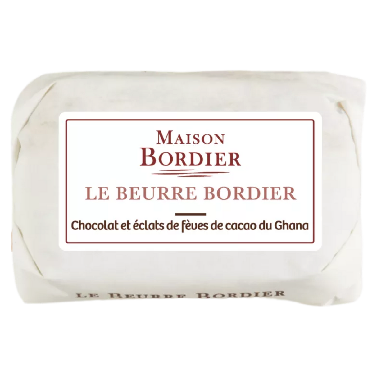 Organic Churned Seasonal Chocolate and Cacao Nib Butter by Bordier (4.4 oz) | Hand-made, Grass Fed | Imported from France