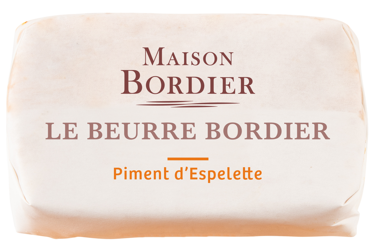 Churned Espelette Pepper Butter by Bordier (4.4 oz) | Hand-made, Grass Fed | Imported from France