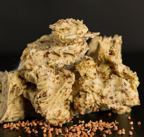Artisan French buckwheat butter with visible grains, premium quality, The French Pantry