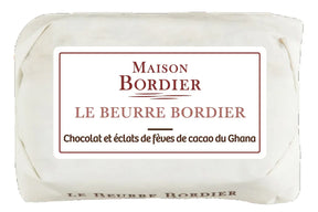 Maison Bordier chocolate & cocoa nib butter, artisan French butter with Ghana cocoa, premium quality