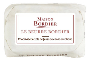 Churned Seasonal Chocolate and Cacao Nib Butter by Bordier (4.4 oz) | Hand-made, Grass Fed | Imported from France