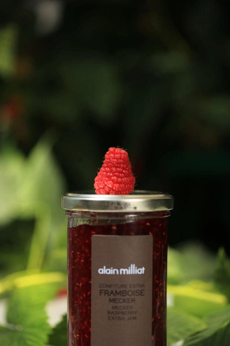 Mecker Raspberry Jam by Alain Milliat, 10.6 oz (300g) | GMO-Free | Imported from France