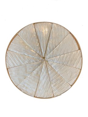 Wheel of premium French brie cheese wedges, artisan-made, from The French Pantry