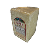 Wrapped wedge of Istara P'tit Basque cheese made from 100% sheep milk, product of France
