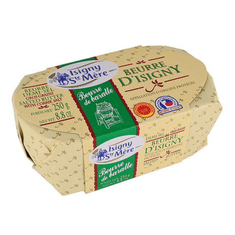 Salted Churned Isigny Butter by Isigny Ste-Mere (8.8 oz) | Additive-Free | Imported from France - The French Pantry