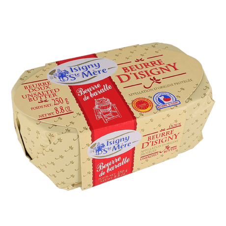 Unsalted Churned Isigny Butter by Isigny Ste-Mere (8.8 oz) | Additive-Free | Imported from France - The French Pantry