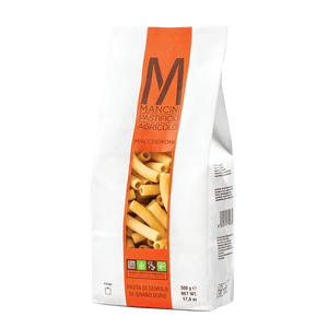 Maccheroni Pasta by Mancini Pastificio Agricolo (17.6 oz) | Semolina and water only | Imported from Italy
