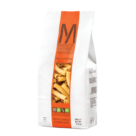 Maccheroni Pasta by Mancini Pastificio Agricolo (17.6 oz) | Semolina and water only | Imported from Italy - The French Pantry