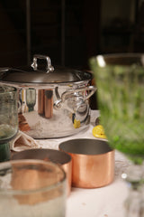 Mauviel 1830 M'COOK 5-Ply Stewpan With Lid, Cast Stainless Steel Handles