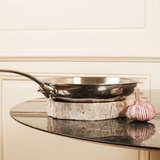 Mauviel 1830 M'COOK 5-Ply Frying Pan With Lid, Cast Stainless Steel Handle, 11-In