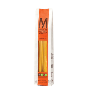 Mancini Spaghetti Pasta, artisan-made, durum wheat, premium quality, 500g