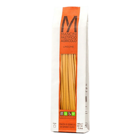 Linguine Pasta by Mancini Pastificio Agricolo (17.6 oz) | Semolina and water only | Imported from Italy - The French Pantry