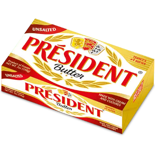 Box of President Butter on a transparent background