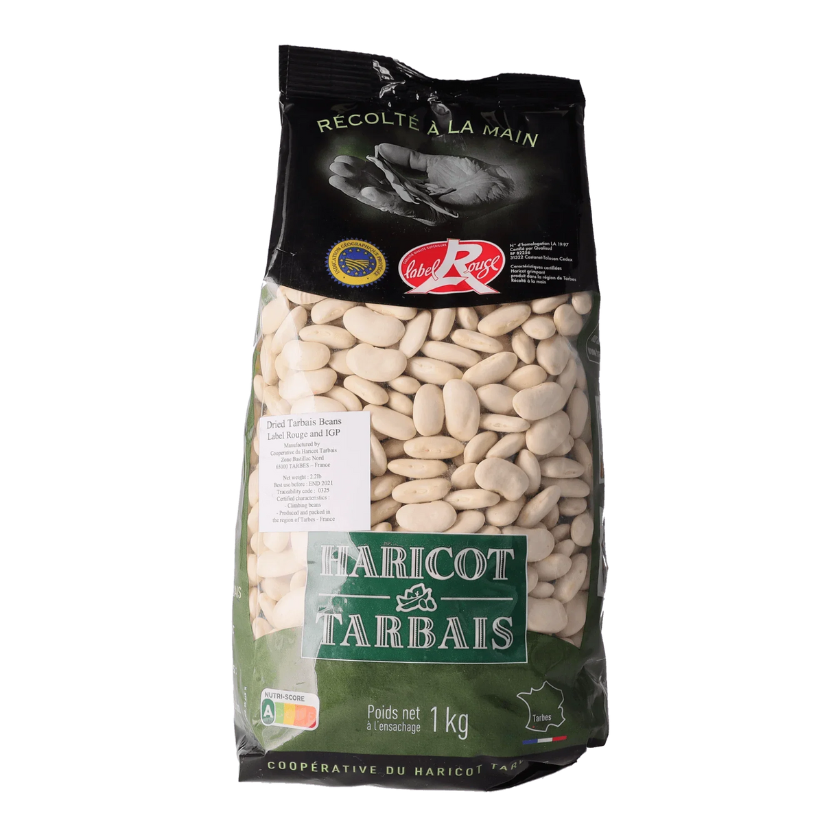 Bag of Sabarot Tarbais beans, 1 kg / 2.2 lb, imported from France