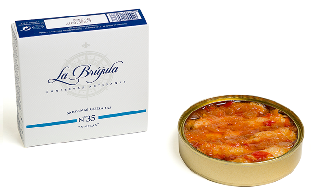 Stewed Sardines, "Xoubas" by La Brujula | Additive-free | Imported from Spain - The French Pantry