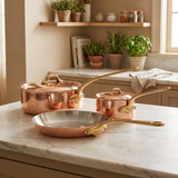 Mauviel 1830 M'Heritage M'150 B 5-Piece Copper Cookware Set With Brass Handles