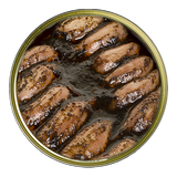 Gourmet stuffed squid in ink sauce in a tin, premium French delicacy from The French Pantry