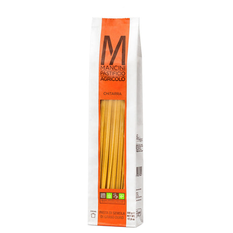 Mancini Chitarra pasta, artisan semolina spaghetti, 500g, premium Italian pasta for gourmet cooking