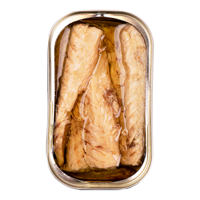 Canned mackerel fillets in olive oil, premium French pantry gourmet seafood