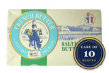 Case of 10 blocks of Isigny Sainte-Mère cultured salted French butter made in Normandy.