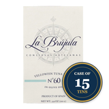 La Brújula Yellowfin Tuna in Olive Oil, Case of 15 Tins, Product of Spain