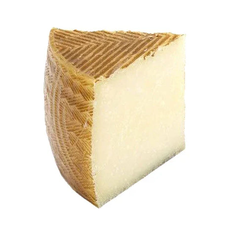 Artisan French cheese wedge with textured rind, creamy interior, premium quality