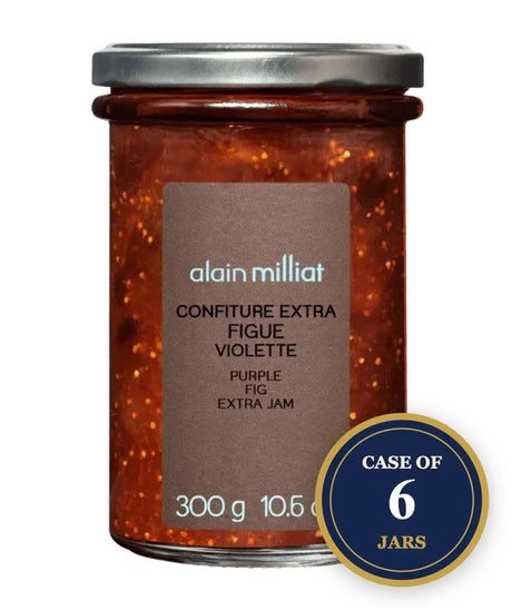 Case of 6 jars of Alain Milliat Confiture Extra Purple Fig Extra Jam, 300g each