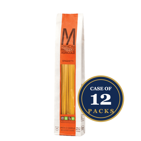 Mancini Spaghetti pasta, 500g, case of 12 packs, artisan-made, durum wheat, premium quality