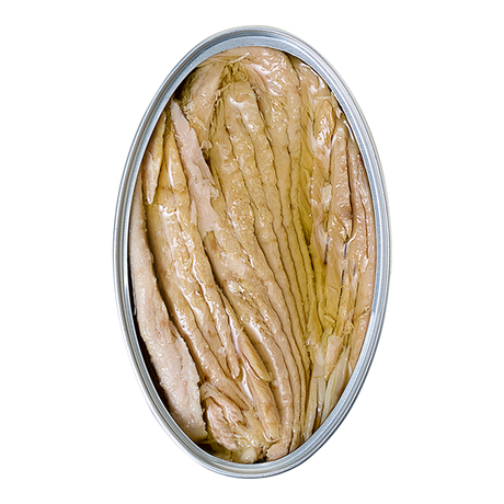 Premium ventresca tuna fillets in olive oil, gourmet canned seafood from The French Pantry