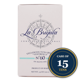 Case of 15 tins La Brujula Yellowfin Tuna Belly in olive oil, artisan Spanish conservas, premium quality